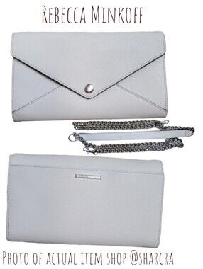 Rebecca Minkoff saffron leather envelope convertible chain Crossbody bag